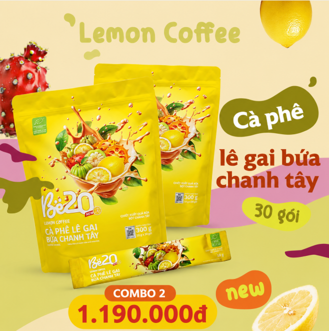 Combo 2 Túi - Cà Phê Chanh Tây Túi Zip